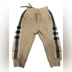 Authentic Burberry Kids Beige Checkered Joggers
